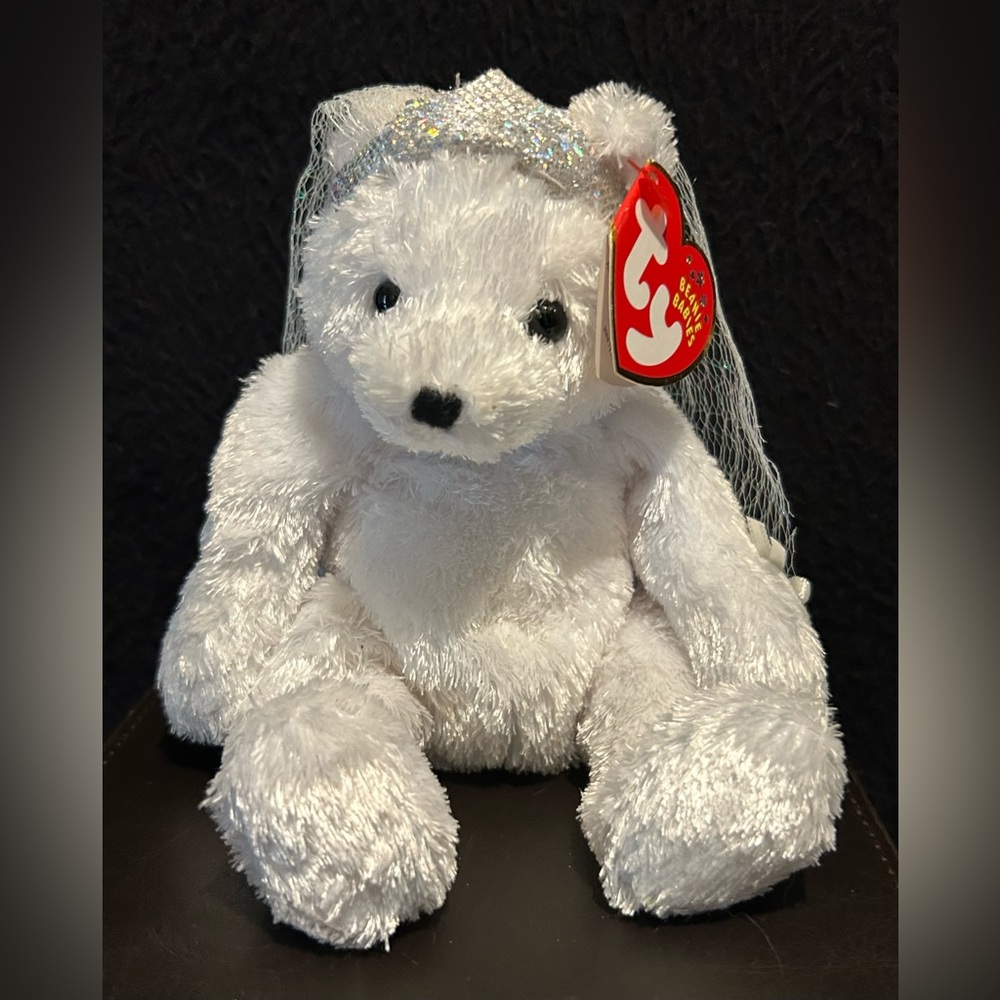TY BEANIE BABY BABIES WITH TAG 2002 BRIDE BEAR WEDDING